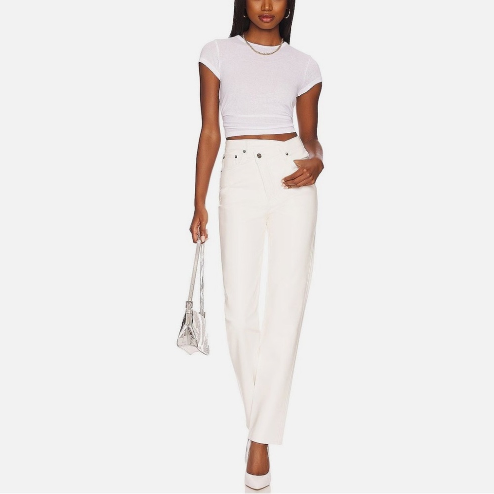 AGOLDE
White Criss Cross Leather Pants